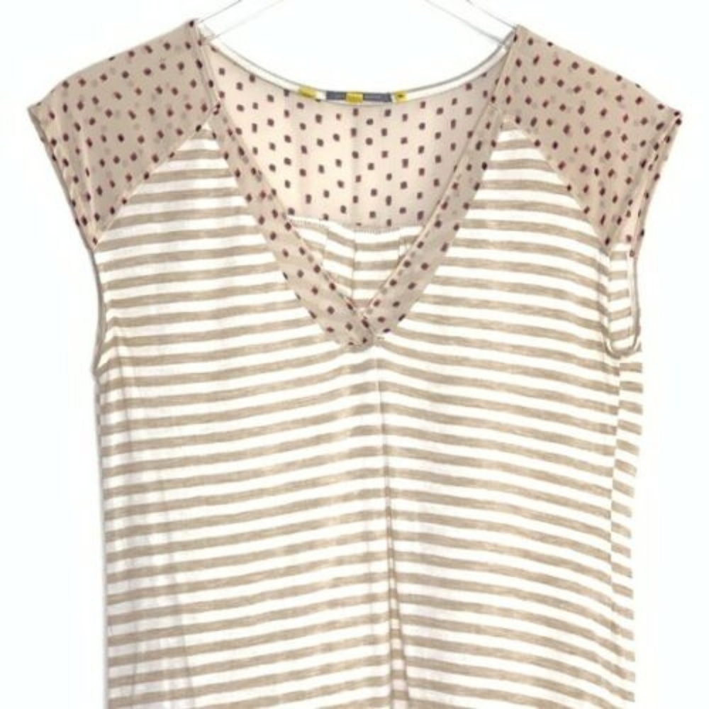 ANTHROPOLOGIE Sleeveless Daystripe Tee #F06 - Picture 3 of 8